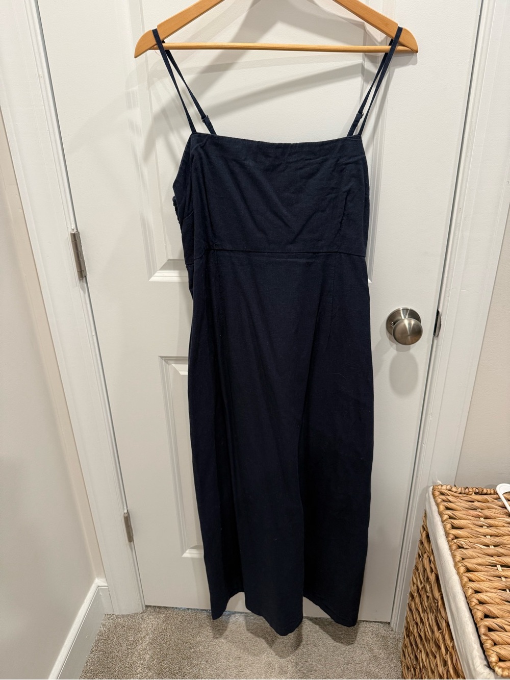 Abercrombie & Fitch Navy Linen Blend Dress